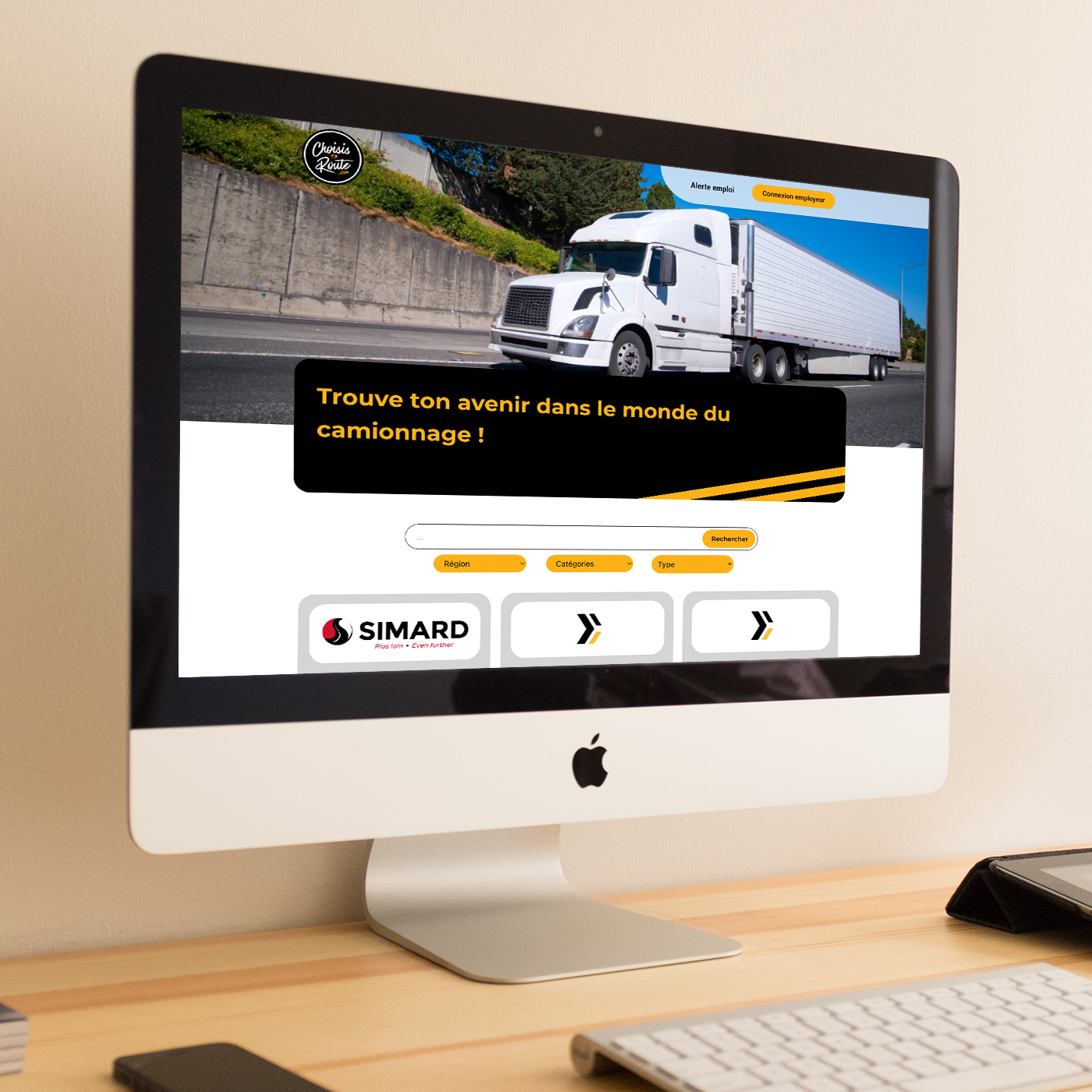 Création et programmation d'un site web - portail d'emplois / design graphique
